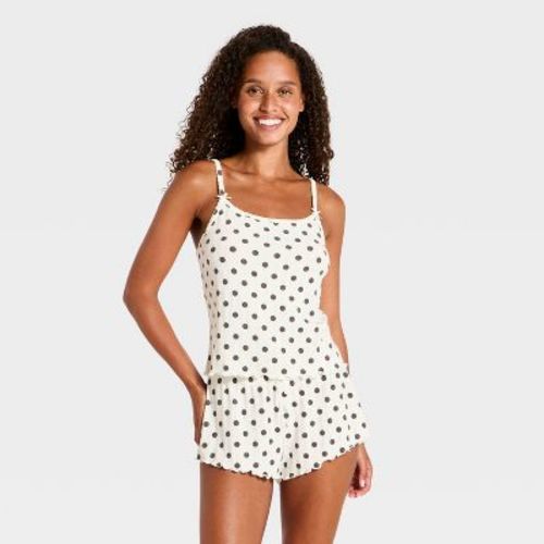 Women's Pointelle Tank and Micro Shorts Pajama Set - Wild Fable™ White L