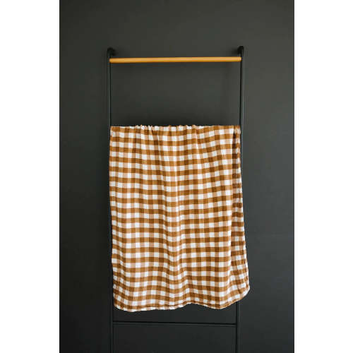 Mebie Gingham Muslin Swaddle Blanket