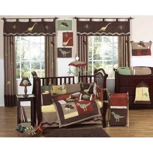 Dinosaur Baby Boy Dino Bedding 9 pc Crib Set