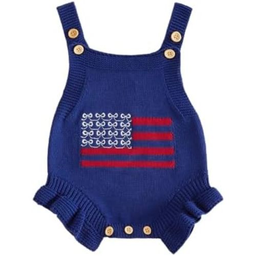 FYBITBO Baby Sweater Knit Romper Newborn Girl Strawberry Sweaters Onesie Overalls Fall Winter Clothes Summer Outfit
