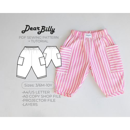 Unisex Kids Balloon Trousers • Barrel Leg Pant • PDF Sewing Pattern • Cali Pants • 3/6m-10y - Etsy