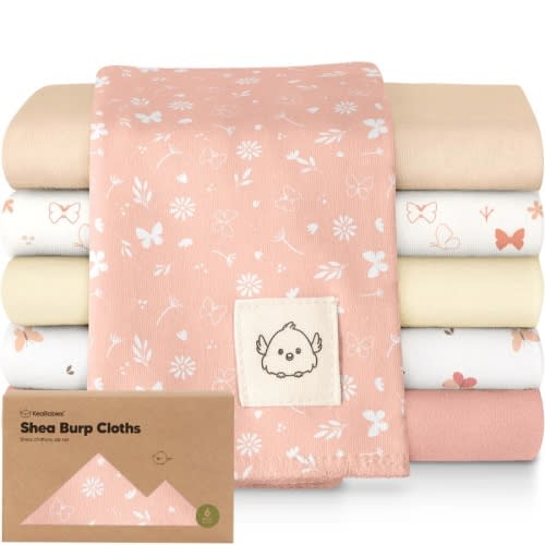 KeaBabies – Shea Burp Cloths 5pk (Butterflies)