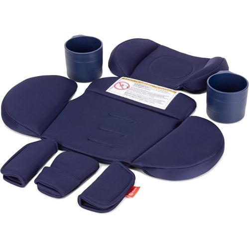 Diono Radian 3R Comfort Travel Kit, Infant Car Seat Accessory, Compatible with Radian 3R, 7-Piece Kit (2 Harness Pads, 1 Buckle Pad, Head Cushion, Seat Cushion, 2 Cupholders), Blue Surge