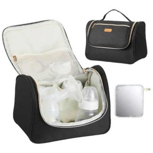 Wearable Breast Pump Bag, Breast Feeding Bag with Waterproof Mat, Fits for M5/M6, Pumping Accessories & Breastmilk Storage,Portable Pump Carrying Case