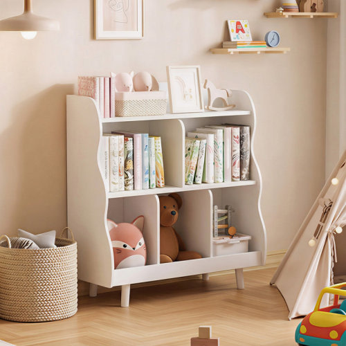George Oliver Wooden Kids Bookcase with 3 spacious open shelves & Reviews | Wayfair