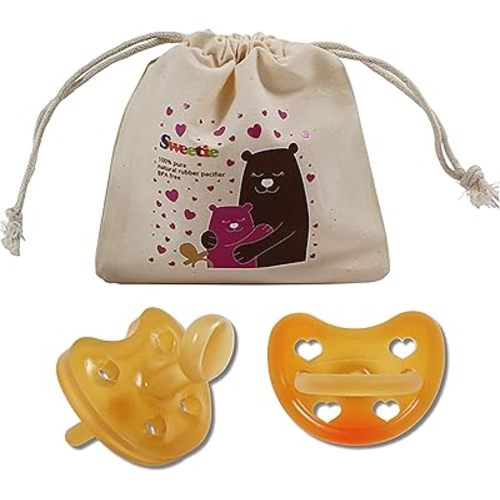 SWEETIE Rubber Orthodontic Pacifier Heart Shape Rubber 1 Count (12-18 Large)