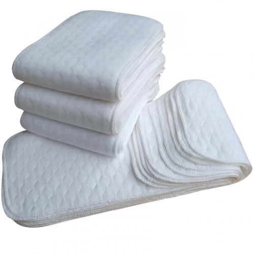 QARUN Baby Changing Pad 5 Pcs Cotton Diaper Changing Pad Portable Washable Reusable Changing Pad Liner Changing Pad Cover 3-Layer Cloth Nappy 13X5 Inch