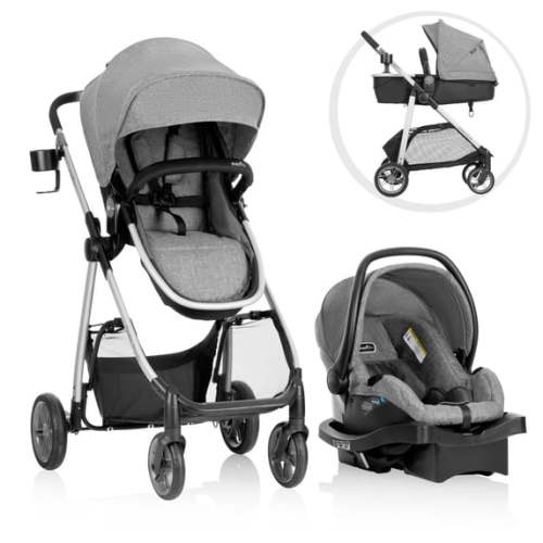 Evenflo Omni Plus Travel System with LiteMax Infant Car Seat, Mylar Gray