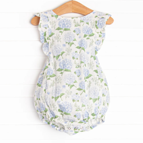 Hydrangea Blooms Muslin Bubble, Blue – Stitchy Fish