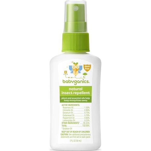 Babyganics Insect Spray, 2oz, 1 pack, Made with Plant and Essential Oils, Packaging May Vary
