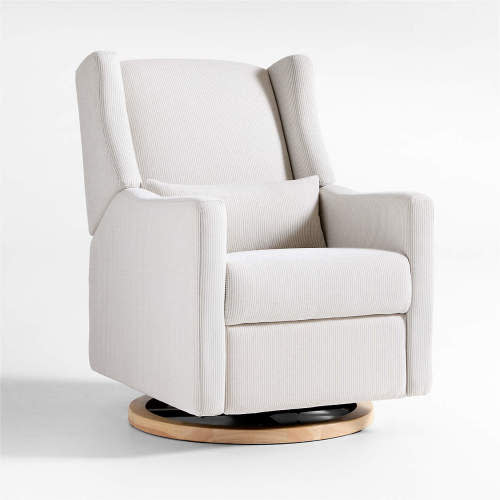 Babyletto Kiwi Striped Grey Nursery Glider Recliner Chair