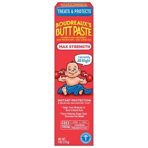 Boudreaux's Butt Paste Diaper Rash Ointment, Maximum Strength
