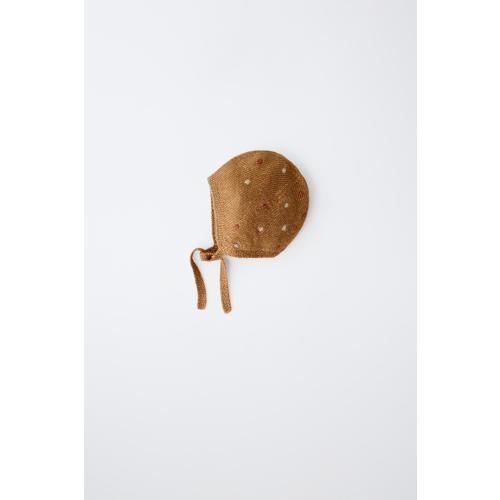 KNIT POM-POM BONNET - Toffee | ZARA United States