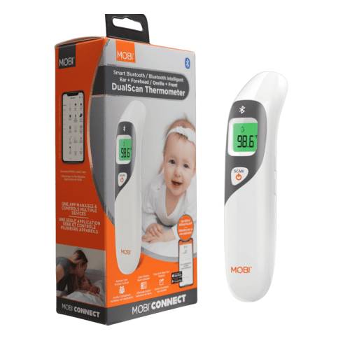 Smart DualScan Bluetooth Ear & Forehead Thermometer with App Control for Babies