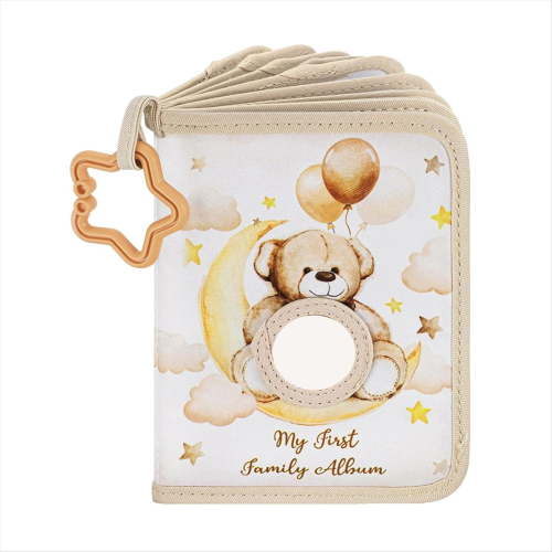 Baby Photo Album-Soft Book First Year Album Holds 4x6 in Pictures for Memory Shower