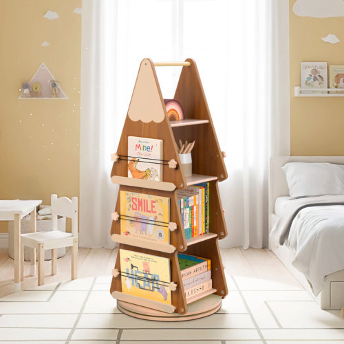 Ophelia & Co. Design-oriented Rotating Bookshelf 18.1"w X 42"h | Wayfair