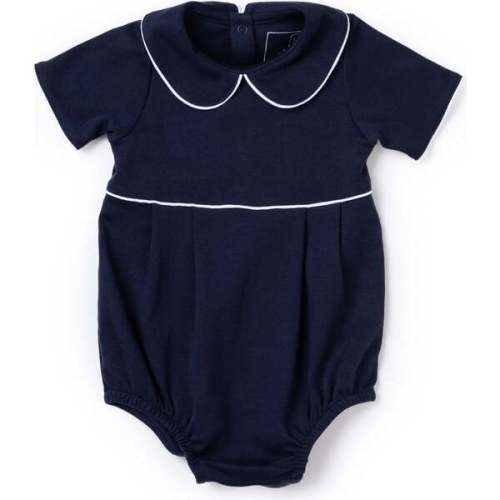 Palmer Boys Pima Cotton Bubble, Navy - Lila + Hayes | Maisonette