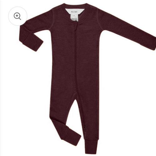 Basics Merino Wool Onesie Eggplant