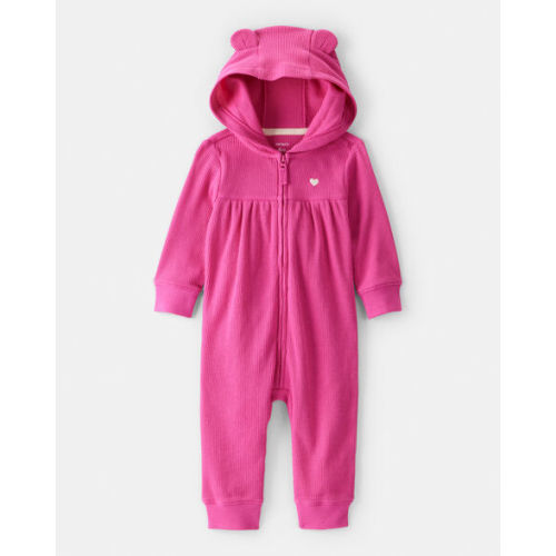 Baby Girl Heart Long-Sleeve Jumpsuit - Pink - Carter's (3M)