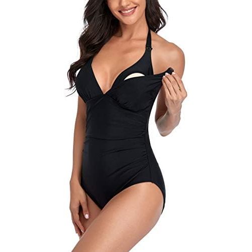 EastElegant Women's Nursing Swimwear One Piece Breastfeeding Swimsuits Bikini