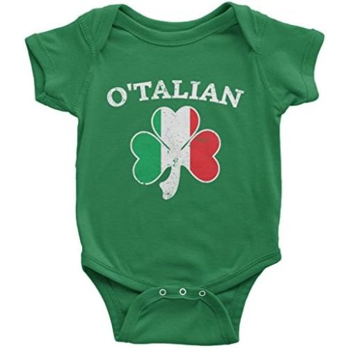 Threadrock Baby O'Talian Italian Irish Shamrock Infant Bodysuit