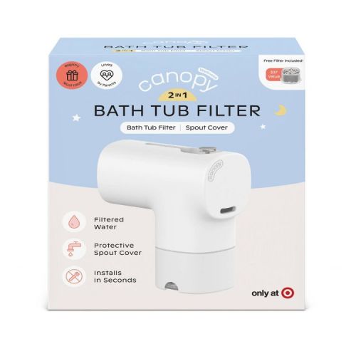 Canopy 2-in-1 Bath Tub Filter - White