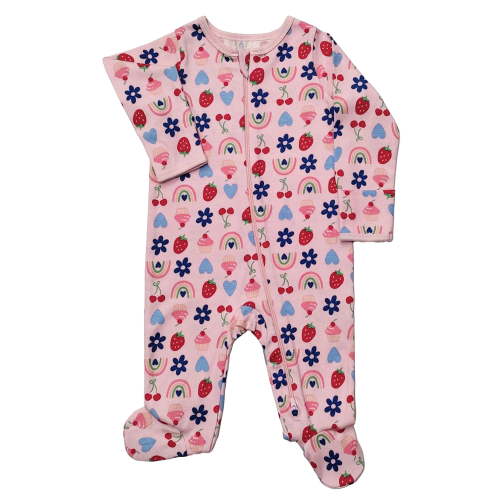 Wonder Nation Baby Gender Neutral Zip Front Footed Sleep N Play Pajamas, 2-Pack, Sizes Preemie-6/9 Months