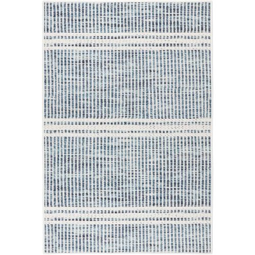 Dash and Albert Malta Blue Machine Washable Area Rug - 5' x 8' Blue Stripe Washable Accent Rug - Durable, High Traffic Areas Kitchen, Mudroom, Hallways