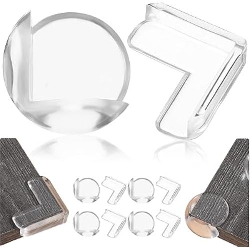 POPETPOP 20 Pack Corner Protector for Baby, Clear Table Corner Protectors, Furniture Edge Guards - Baby Proof Guards to Cover Sharp Furniture