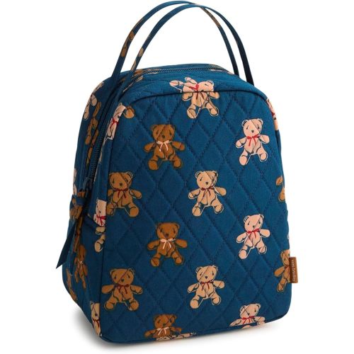 Vera Bradley Premium Cotton Lunch Bag, Bunch of Bears