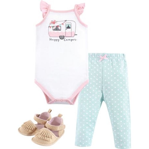 Soft Cotton Collection Bodysuit, Pants, and Footwear Collection, 6-9M