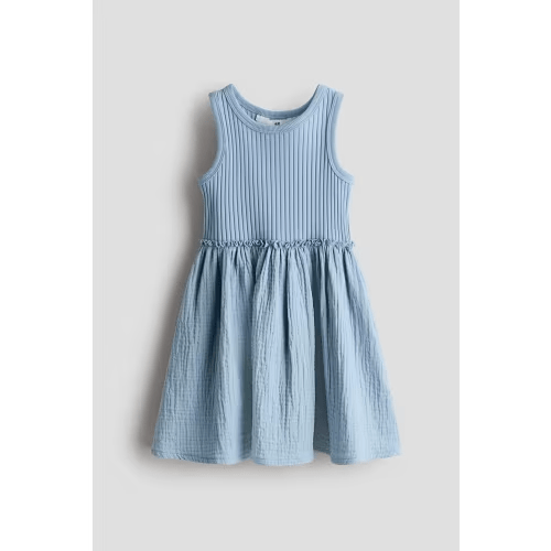 DRESS WITH MUSLIN SKIRT