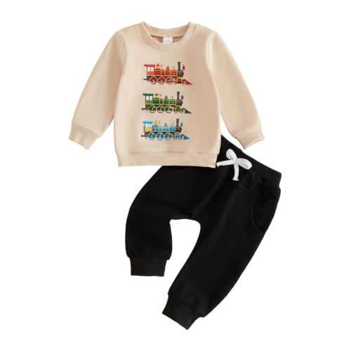 Toddler Baby Boy Fall Winter Clothes Crewneck Sweatshirt and Pants Outfits | Toddler Baby Boy Fall Winter Outfits Crewneck Sweatshirt Long Sleeve Shirts and Pants Sets Cute Boys Clothes