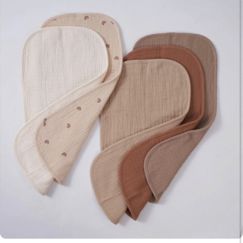 Organic Muslin Burp Cloths - Lavender Blush 5 Pack