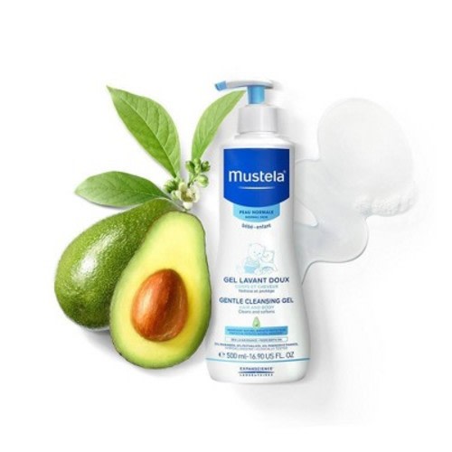 Mustela Gentle Cleansing Gel Baby Body Wash and Baby Shampoo - 16.9 fl oz