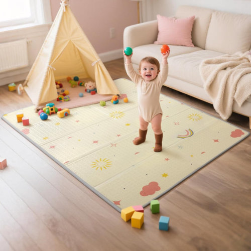 PASAMIC 50"x50" Foldable Baby Play Mat with Edge Reinforcement, Foam Playmat with Travel Bag | Wayfair