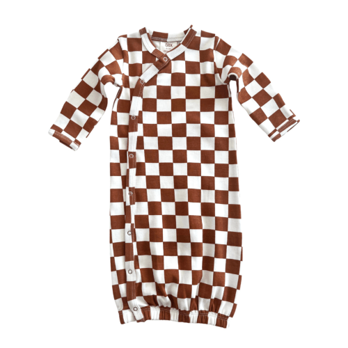 Stracciatella Checkerboard / Organic Gown