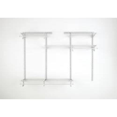 ClosetMaid® ShelfTrack® 48"W - 72"W x 84"H x 13"D White Wire Closet Kit