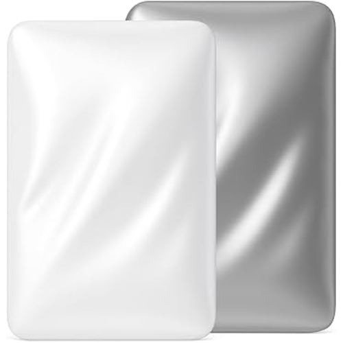 Satin Bassinet Sheet 2 Pack, Great for Baby Hair, Soft Silk Feeling Sheet for Rectangle Cradle Bassinet Mattress Pad, for Boys Girls Gift Newborn and Infant(White & Gray)