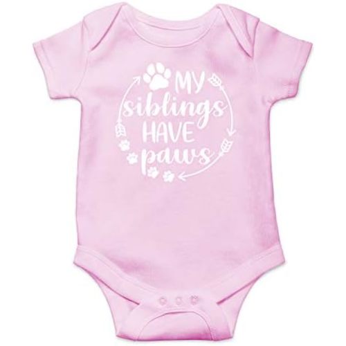 My Siblings Have Paws - Funny Baby Essentials Bodysuit - Baby Boy Clothes Newborn Girl Outfits