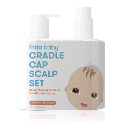 Frida Baby Cradle Cap Treatment, Cradle Cap Shampoo for Babies + Flake Fixer Scalp Spray, Cradle Cap Kit Soothes Baby's Scalp, Prevents Dryness and Flakes C25