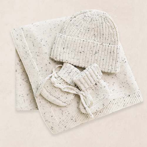 Knit Beanie Bundle - Cream Speckle