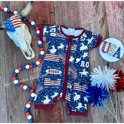 American rodeo  baby romper (sale)