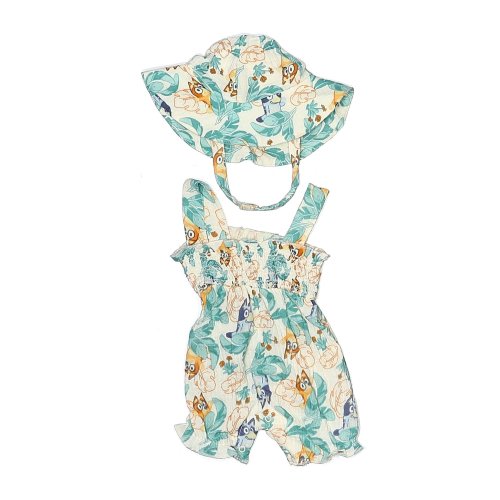 Bluey 100% Cotton Teal Dress Size Newborn