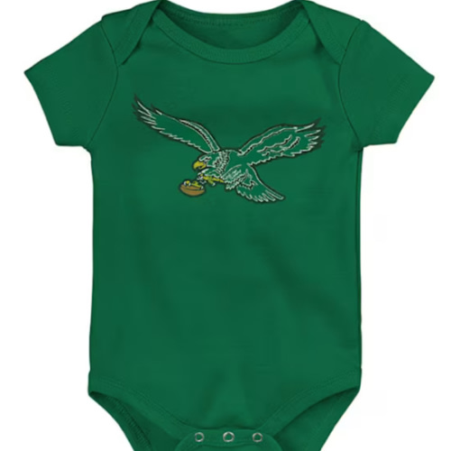 Philadelphia Philadelphia Eagles KELLYGREEN Baby Primary Logo Newborn One Piece - 133413136