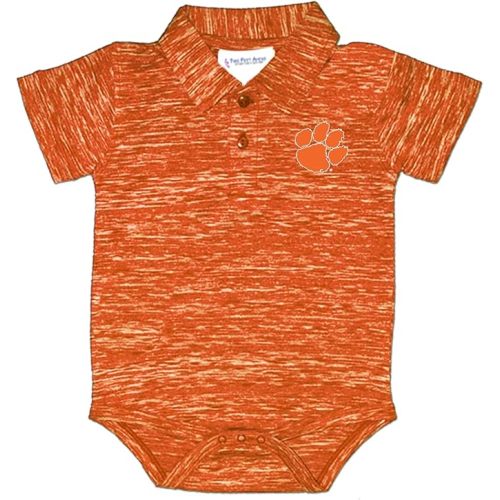 Two Feet Ahead Space Dye Short Sleeve Golf Polo Baby Bodysuit Creeper Newborn Infants Sizes 0-3M-6M-12