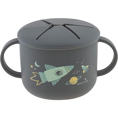 Stephen Joseph, Silicone Snack Cup, Snack Cups for Babies and Toddlers, Space