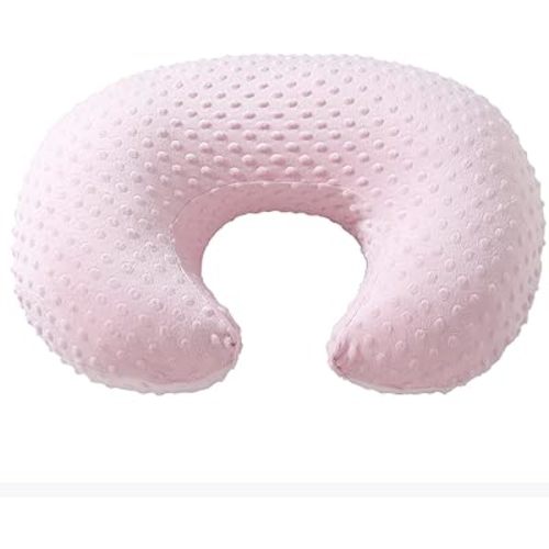 Nursing Pillow and Positioner Breastfeeding and Bottle Feeding, Propping Baby, Tummy Time, Sitting Support for Baby Boy Baby Girl, with Removable Dots Cover (Blushing Bride)