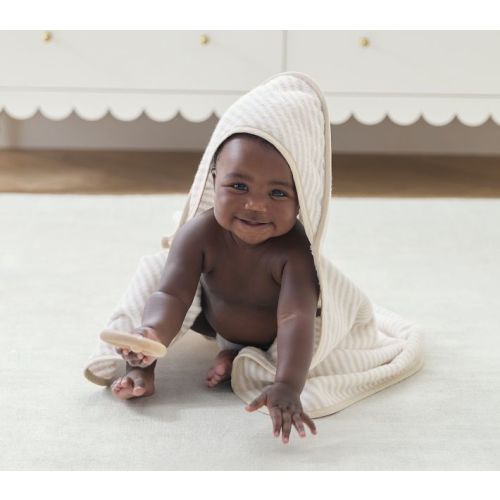 Striped Terry Baby Hooded Towel