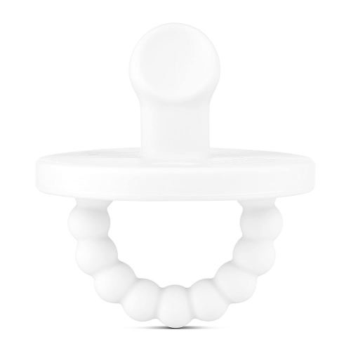 Ryan & Rose Cutie PAT Pacifier Teether (Slant, White)